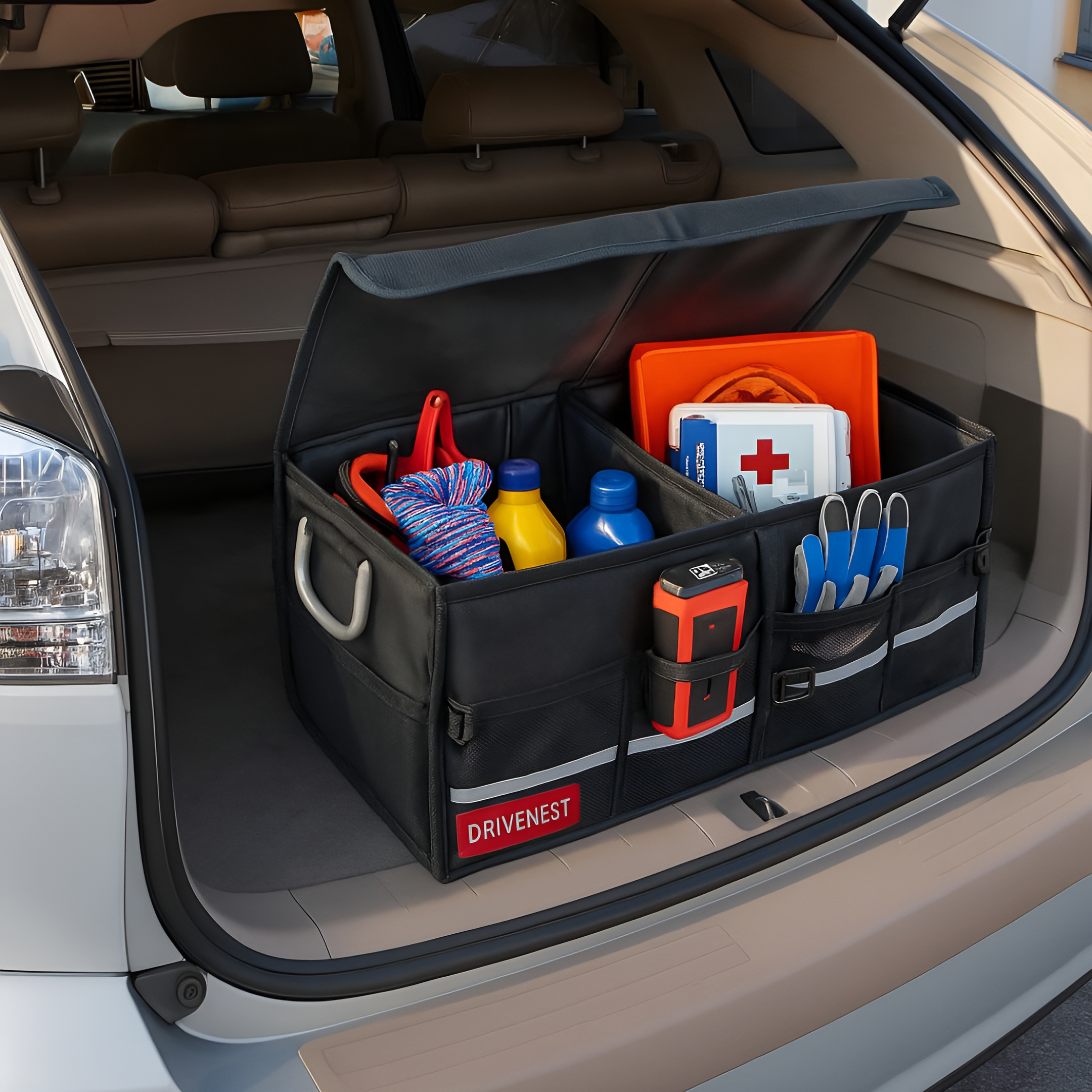 DriveNest™ | Faltbare Kofferraum-Organizer