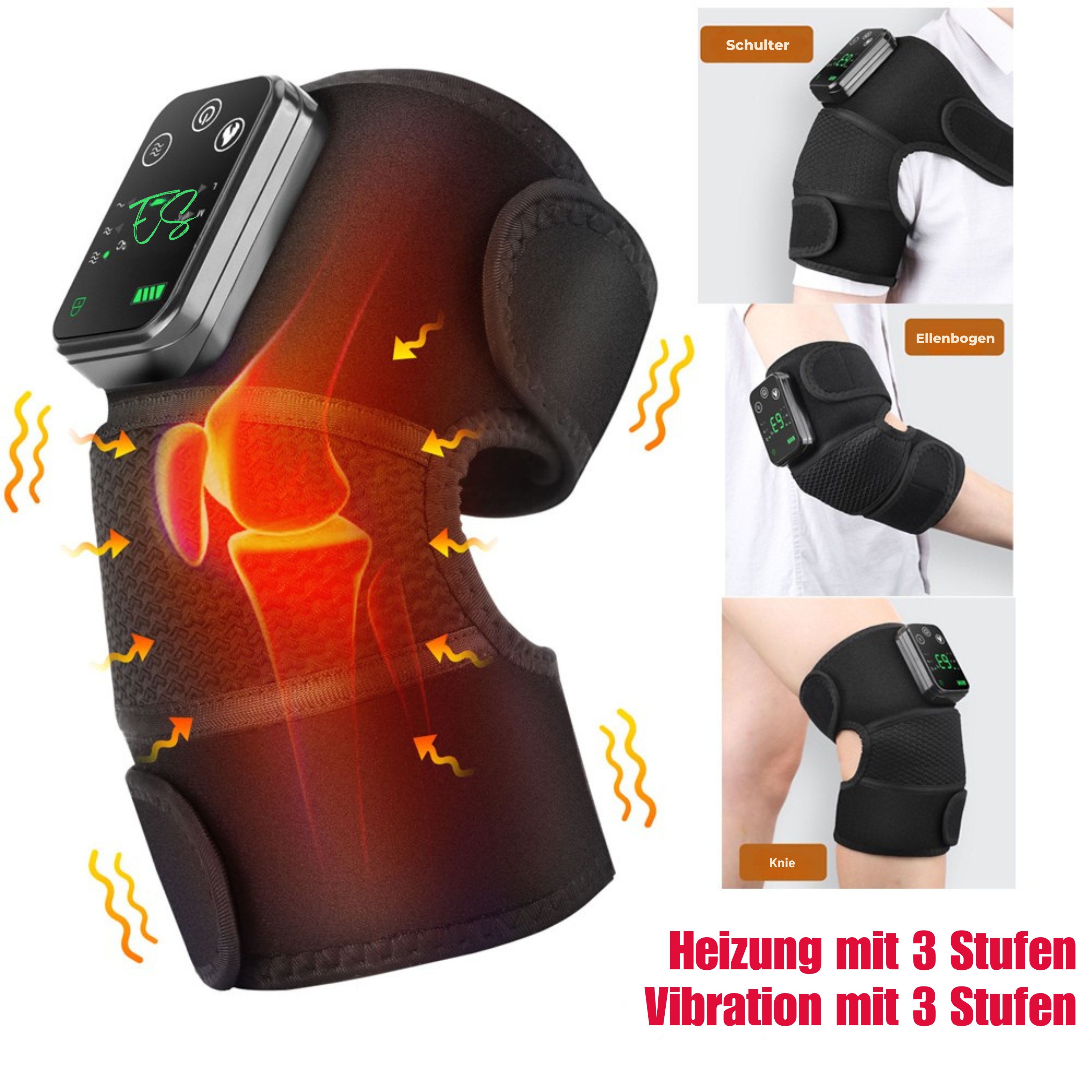 JointRelief™ 3 in 1 Beheiztes Knie Massagegerät
