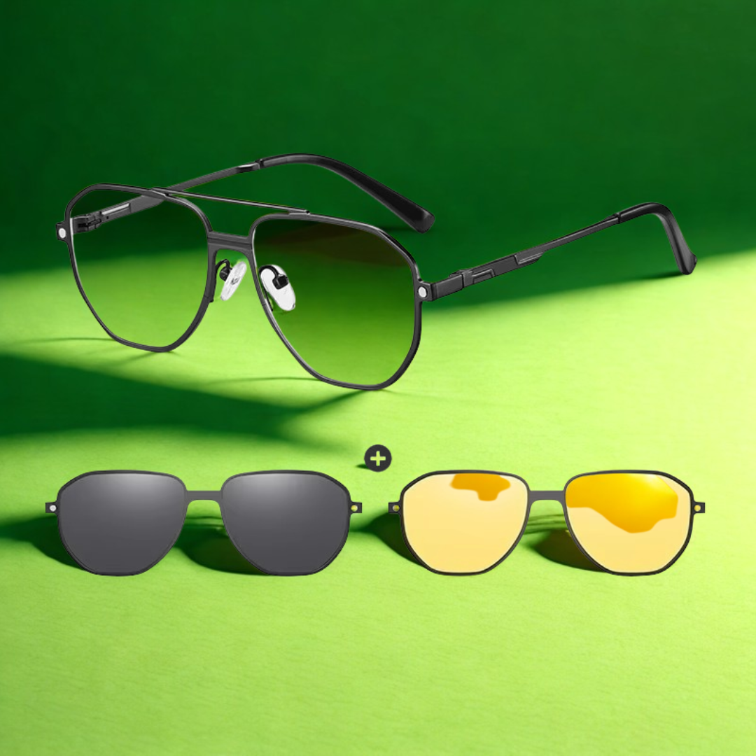 3-in-1 Magnetische Clip-On Brille