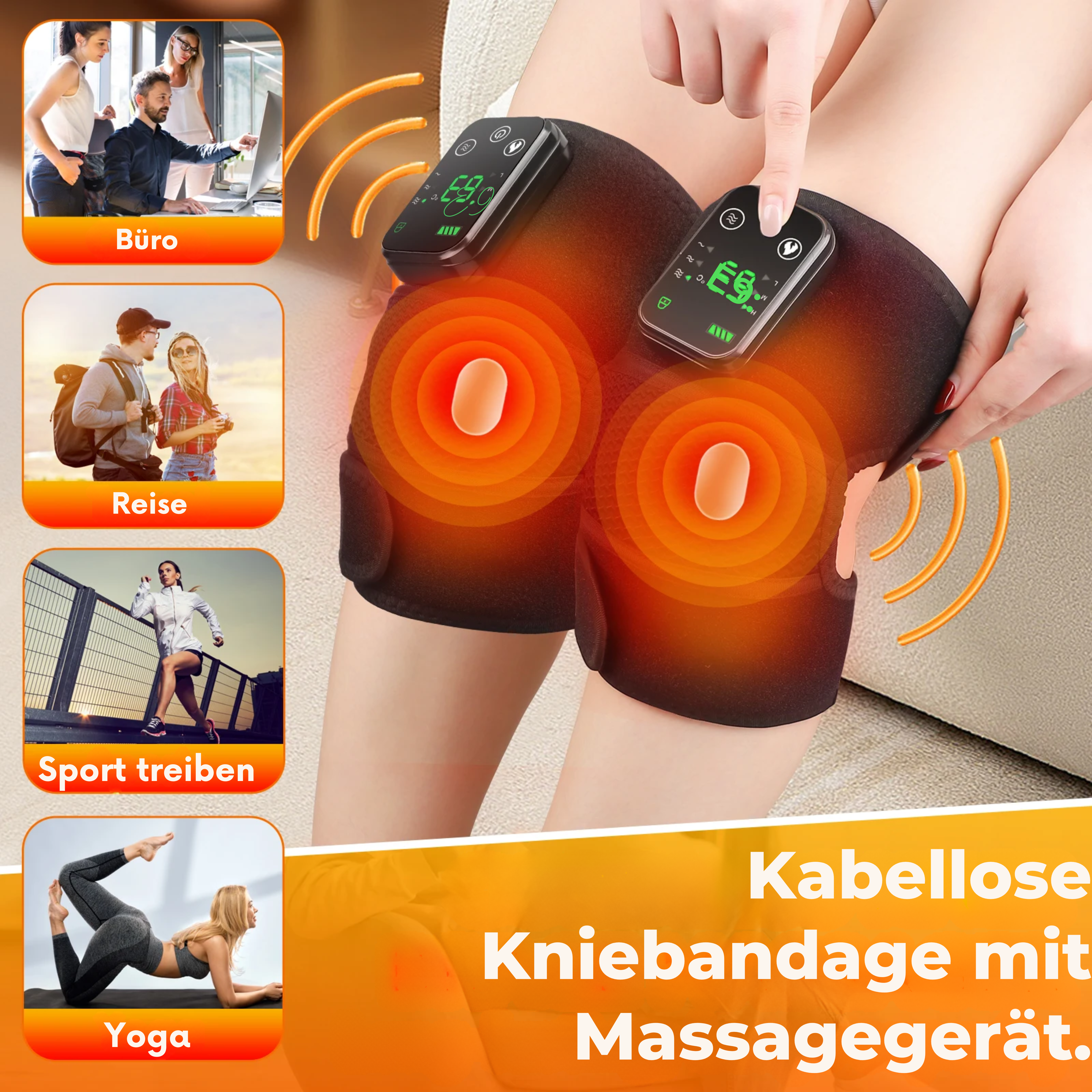 JointRelief™ 3 in 1 Beheiztes Knie Massagegerät