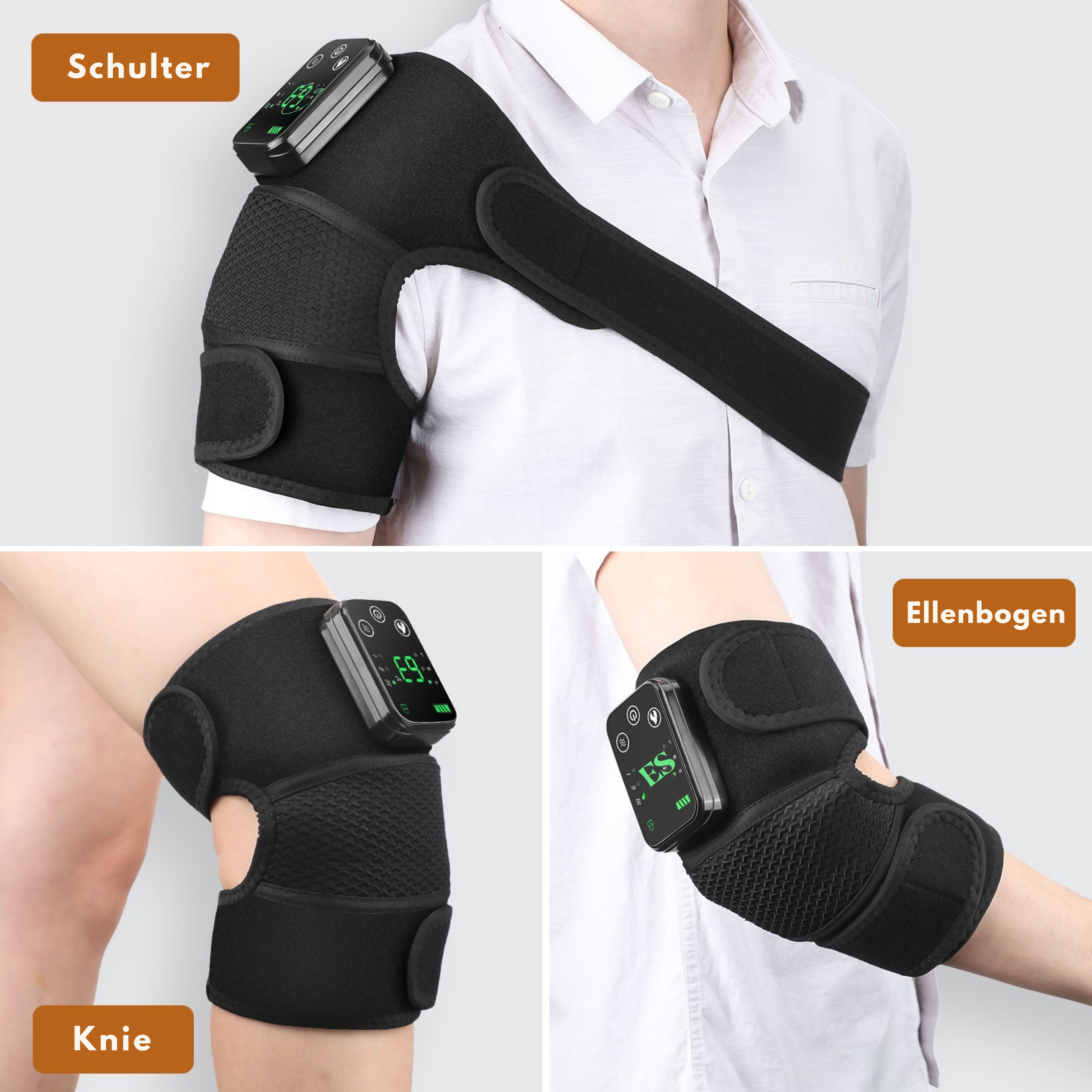JointRelief™ 3 in 1 Beheiztes Knie Massagegerät