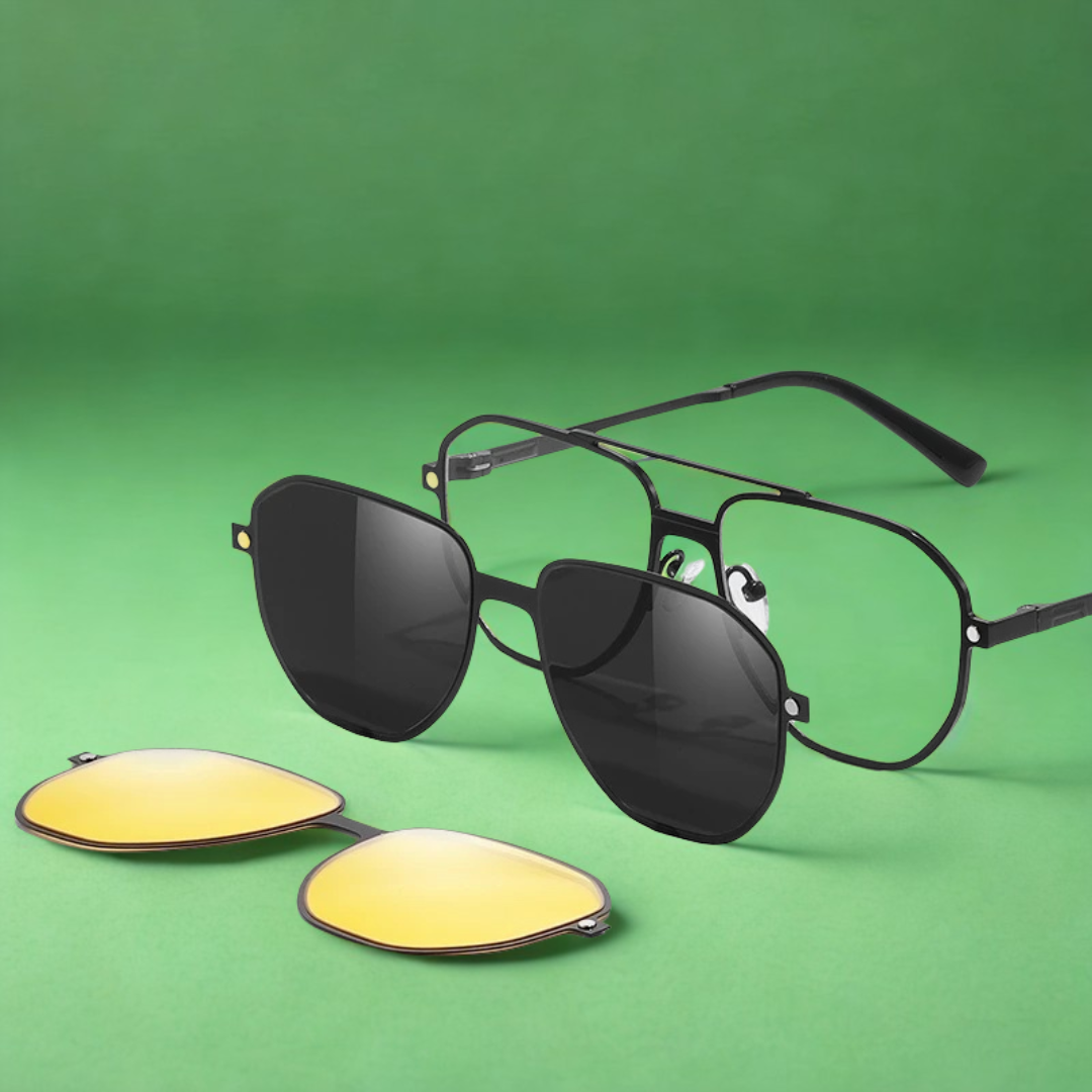 3-in-1 Magnetische Clip-On Brille