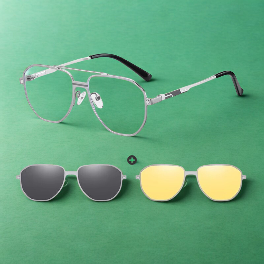 3-in-1 Magnetische Clip-On Brille