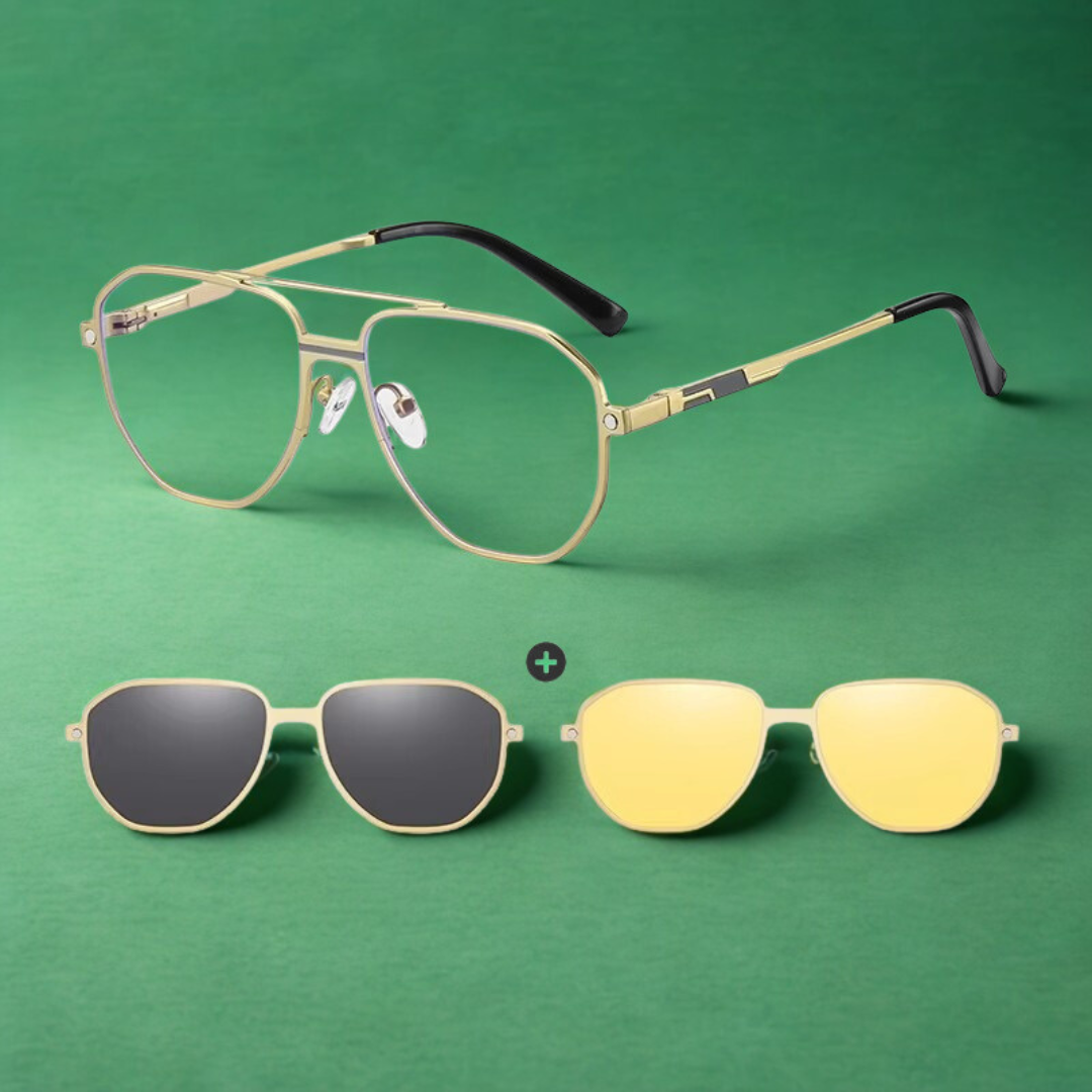3-in-1 Magnetische Clip-On Brille