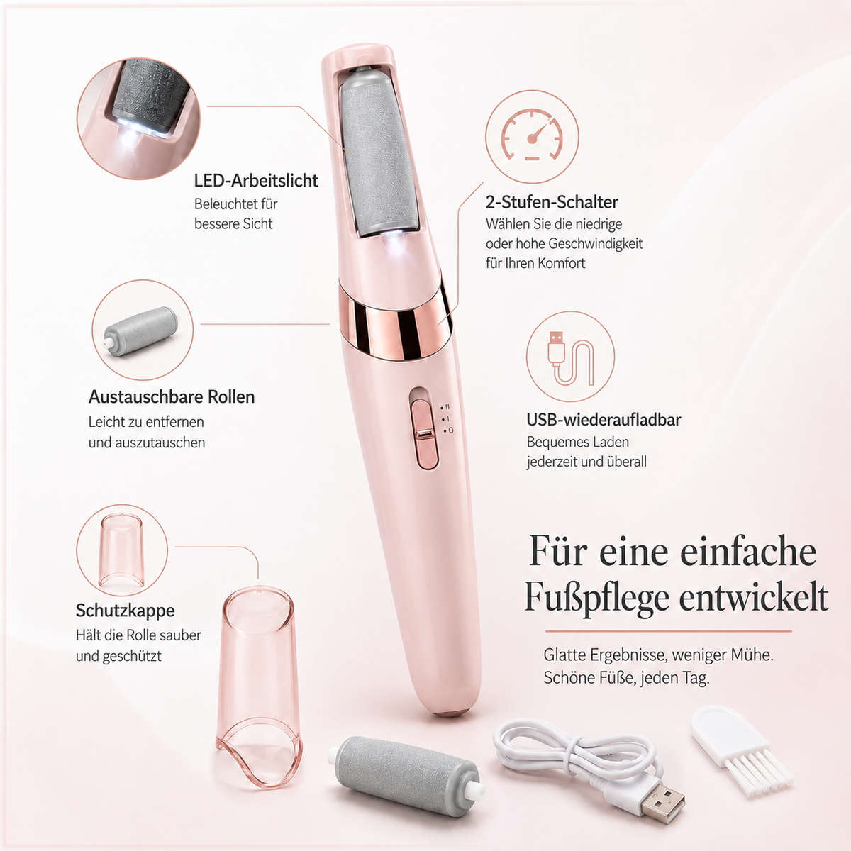 SilkStep™ elektrische Fußfeile