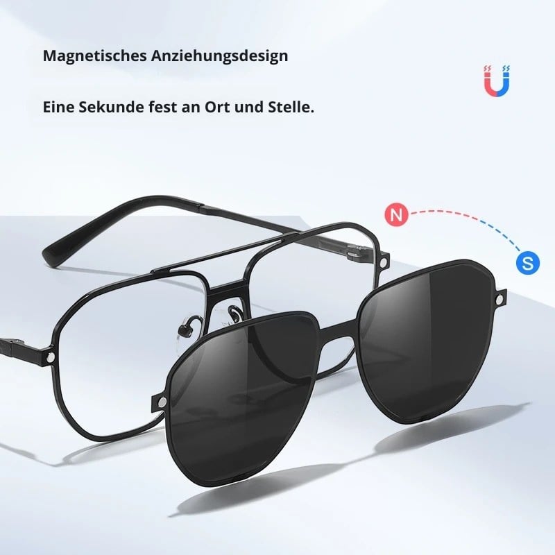 3-in-1 Magnetische Clip-On Brille
