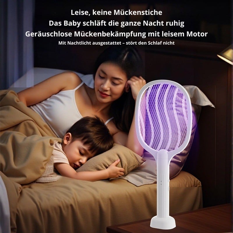 2 in 1 Elektrischer Mückenschläger & UV Lampe